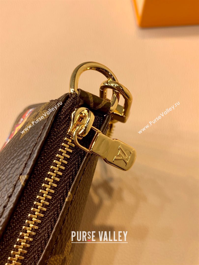 Louis Vuitton Christmas Mini Pochette Accessoires Clutch with Chain Bag M58009 02 2020 (KI-20112433)