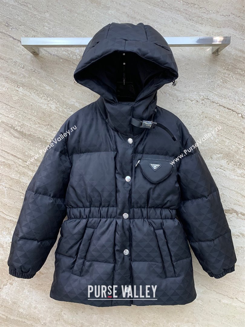 Prada Re-Nylon Down Jacket P112933 Black 2023 (Q-23112933)