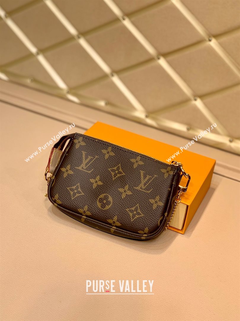 Louis Vuitton Christmas Mini Pochette Accessoires Clutch with Chain Bag M58009 03 2020 (KI-20112434)