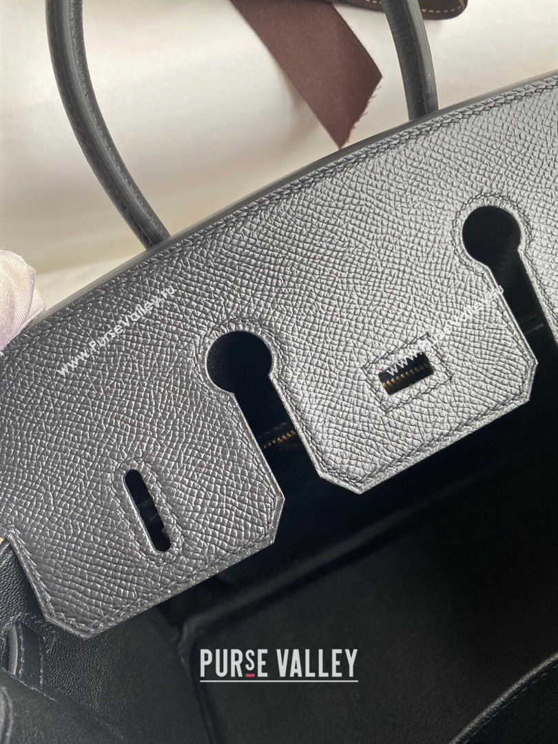 Hermes Birkin 25cm/30cm/35cm Bag in Original Epsom Leather Black/Gold 2024 (Full Handmade) (XYA-24070120)