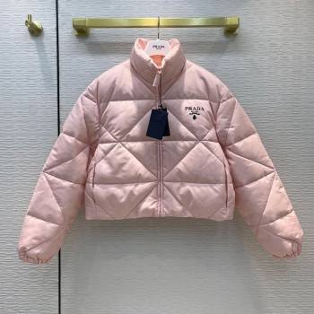 Prada Nylon Down Short Coat Pink 2021 (Q-21082631)