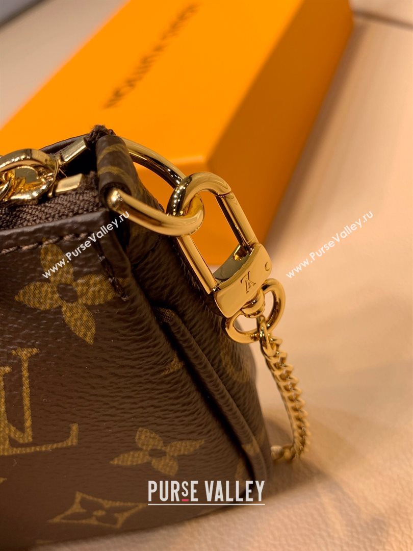 Louis Vuitton Christmas Mini Pochette Accessoires Clutch with Chain Bag M58009 03 2020 (KI-20112434)