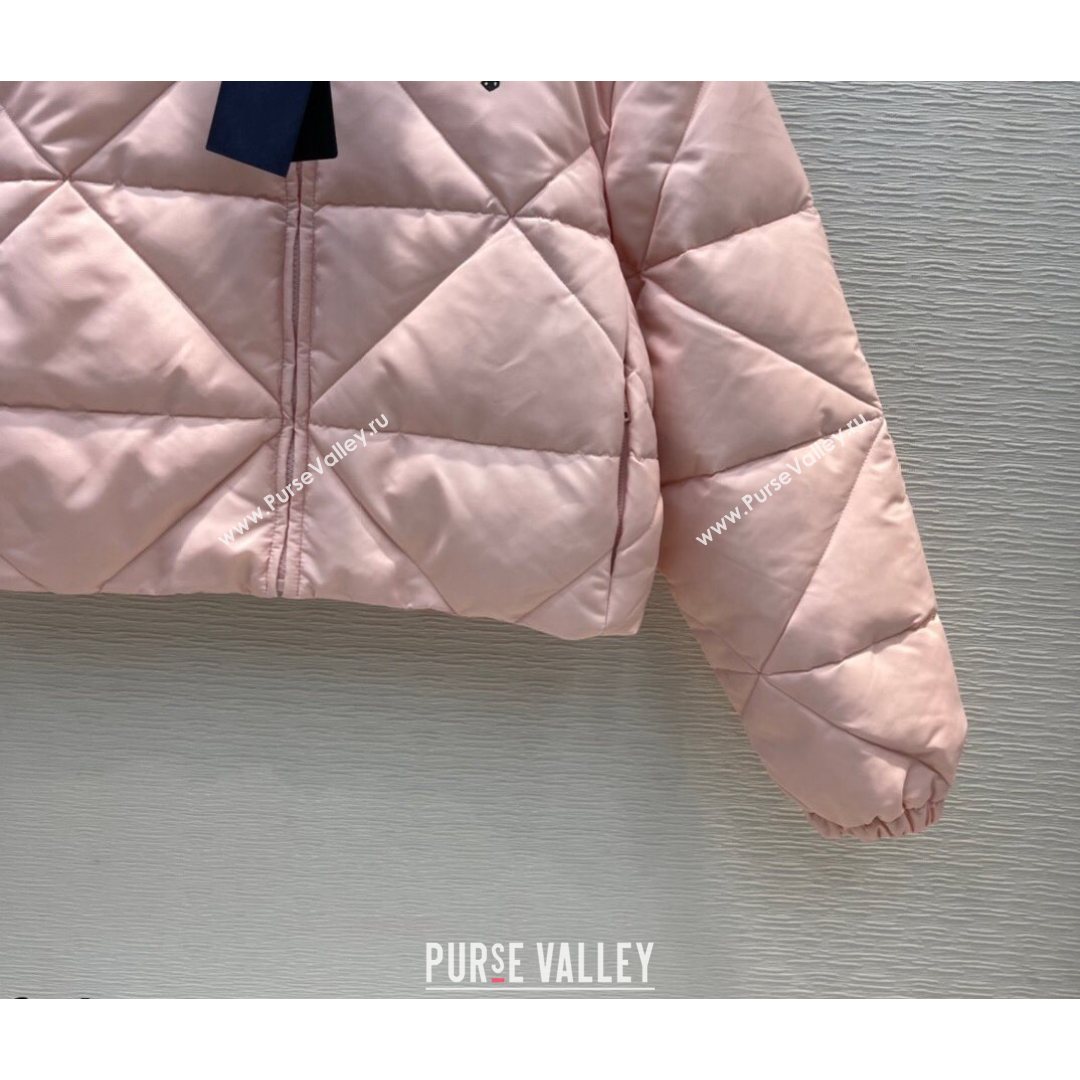 Prada Nylon Down Short Coat Pink 2021 (Q-21082631)