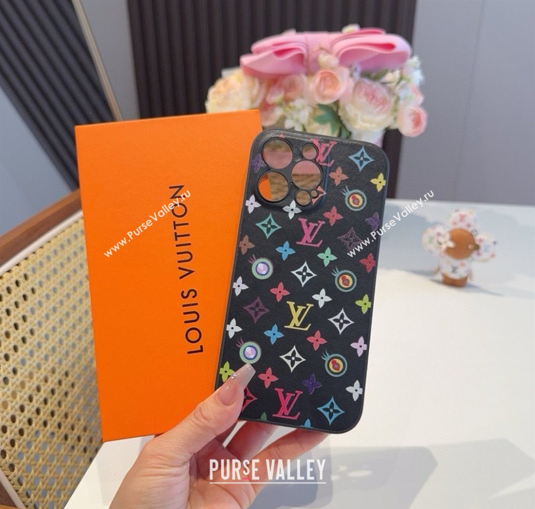 Louis Vuitton x TM iPhone Holder Black/Multicolor 2025 0616 (SHI-250616015)