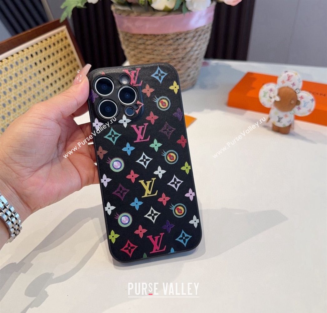 Louis Vuitton x TM iPhone Holder Black/Multicolor 2025 0616 (SHI-250616015)