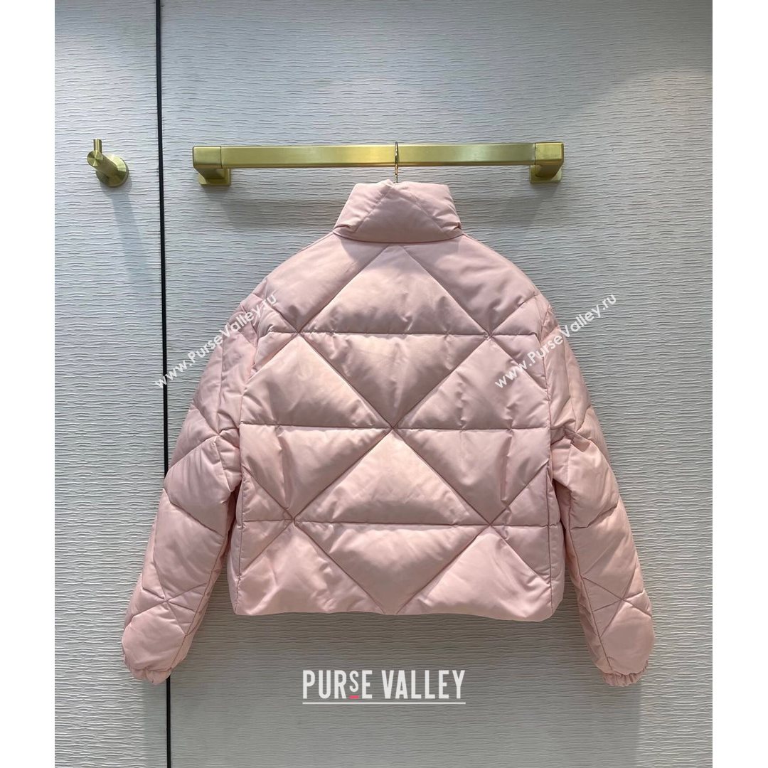 Prada Nylon Down Short Coat Pink 2021 (Q-21082631)