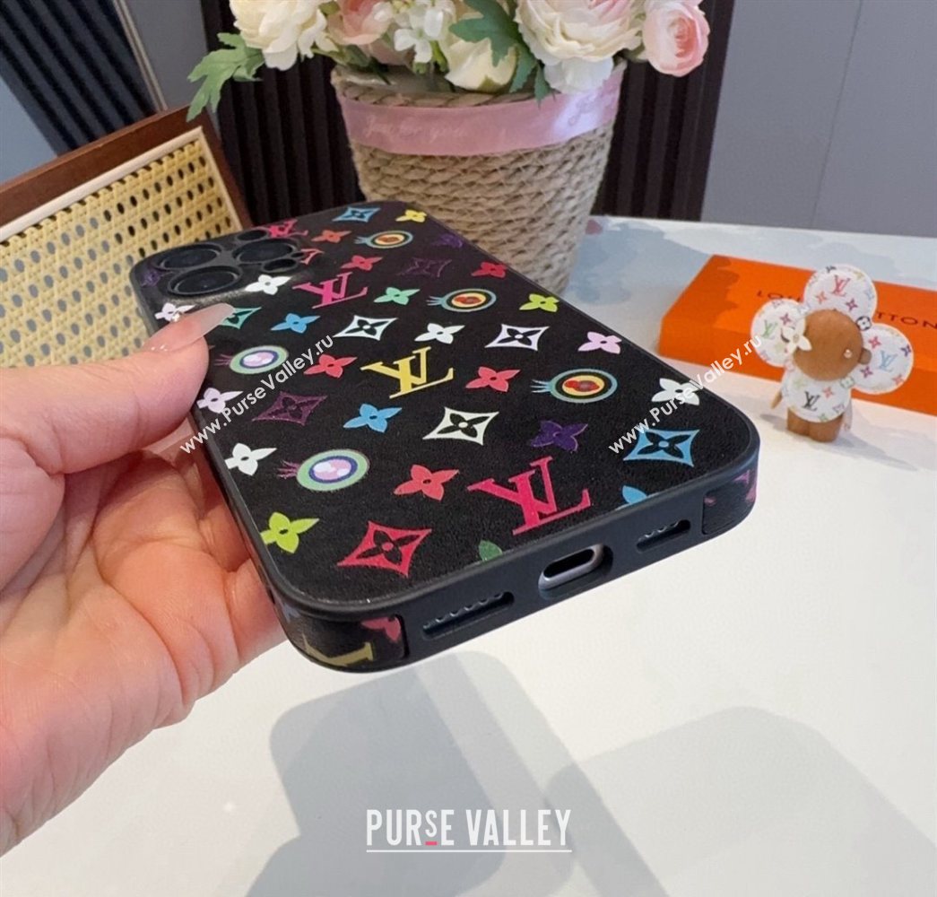 Louis Vuitton x TM iPhone Holder Black/Multicolor 2025 0616 (SHI-250616015)
