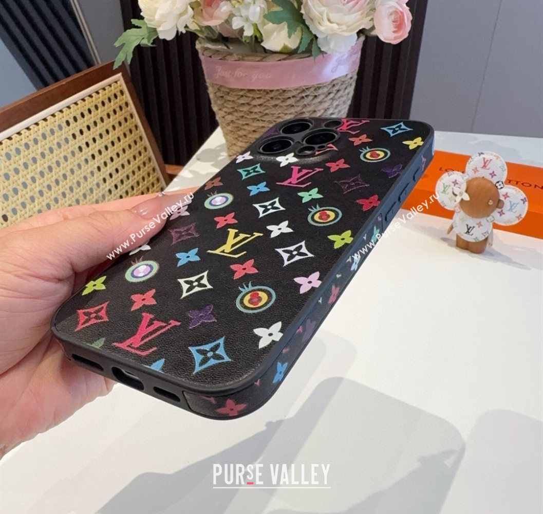Louis Vuitton x TM iPhone Holder Black/Multicolor 2025 0616 (SHI-250616015)