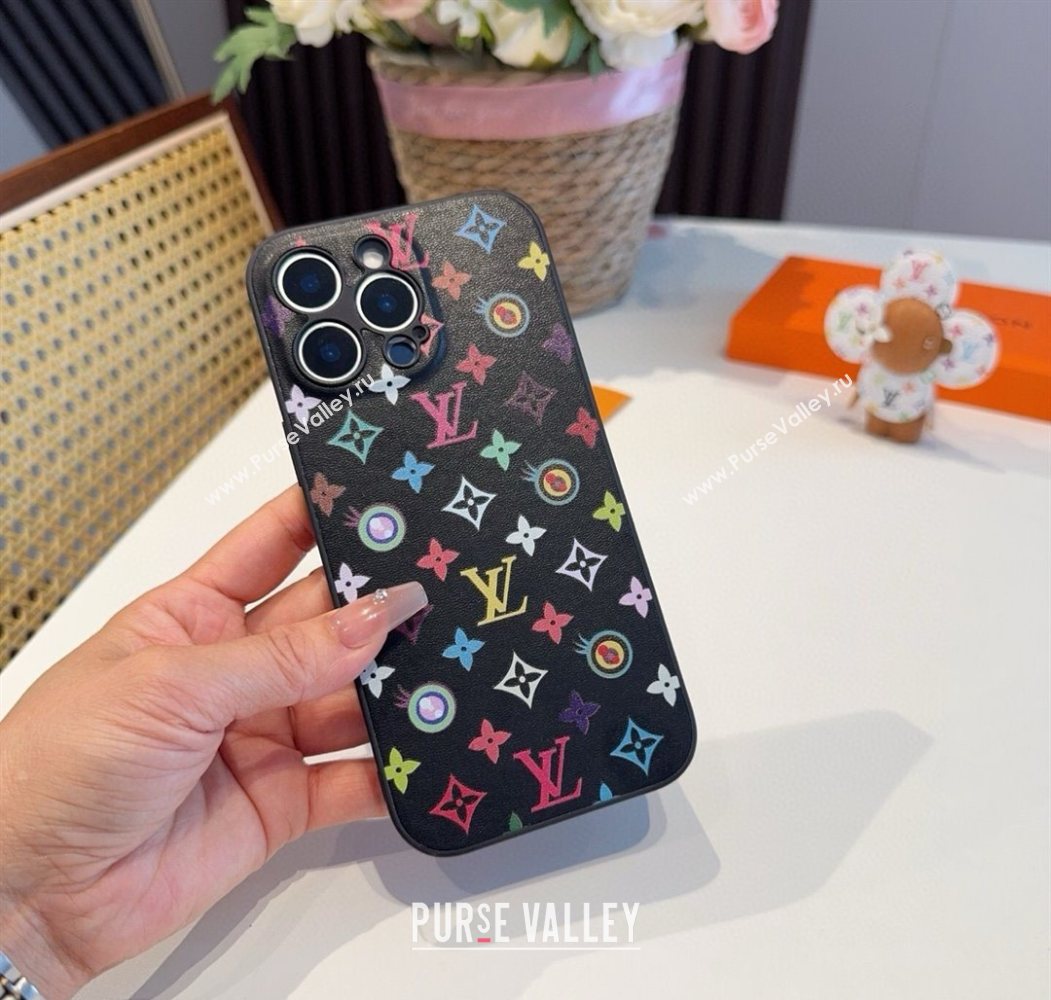 Louis Vuitton x TM iPhone Holder Black/Multicolor 2025 0616 (SHI-250616015)
