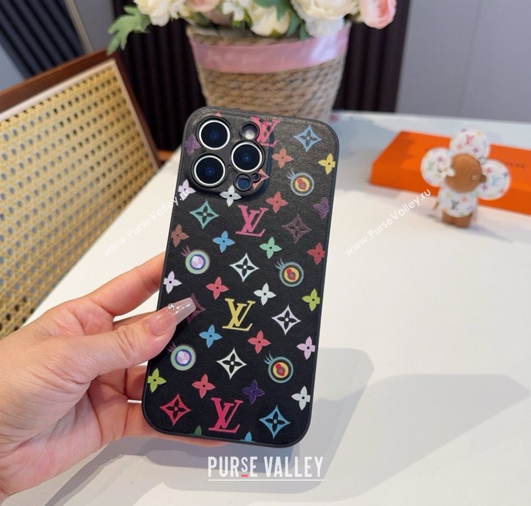 Louis Vuitton x TM iPhone Holder Black/Multicolor 2025 0616 (SHI-250616015)