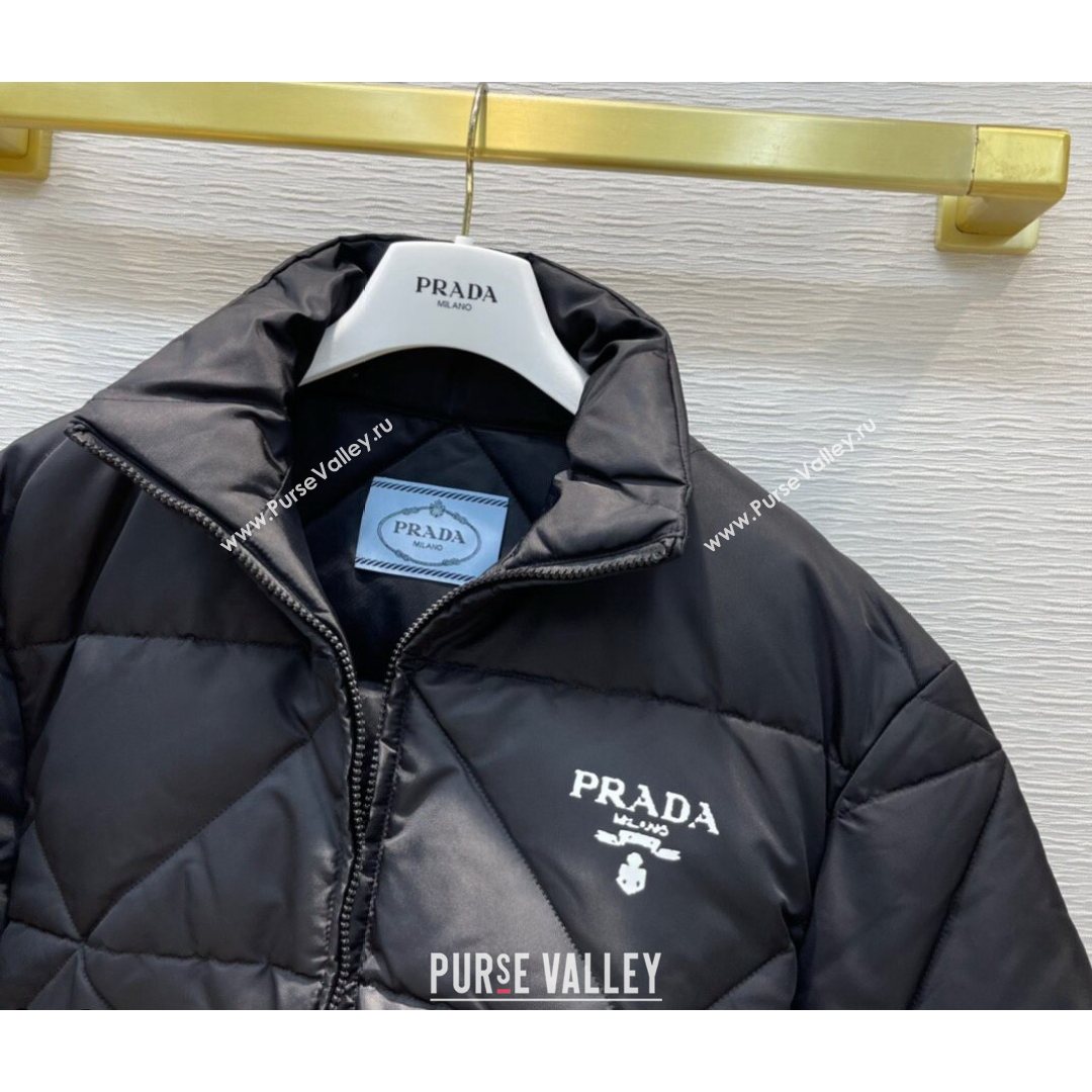 Prada Nylon Down Short Coat Black 2021 (Q-21082632)