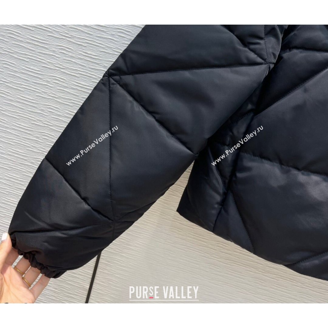 Prada Nylon Down Short Coat Black 2021 (Q-21082632)