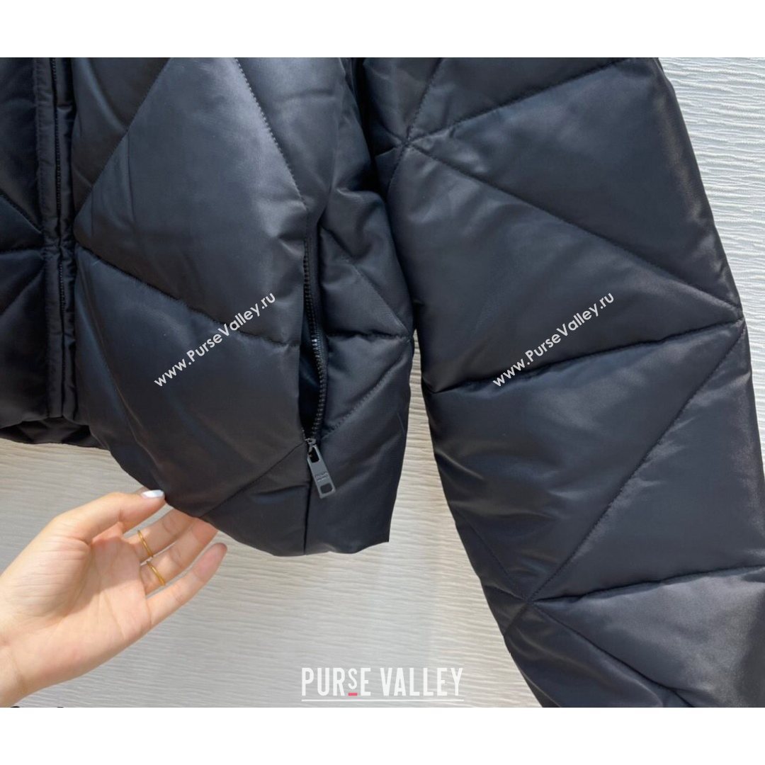 Prada Nylon Down Short Coat Black 2021 (Q-21082632)