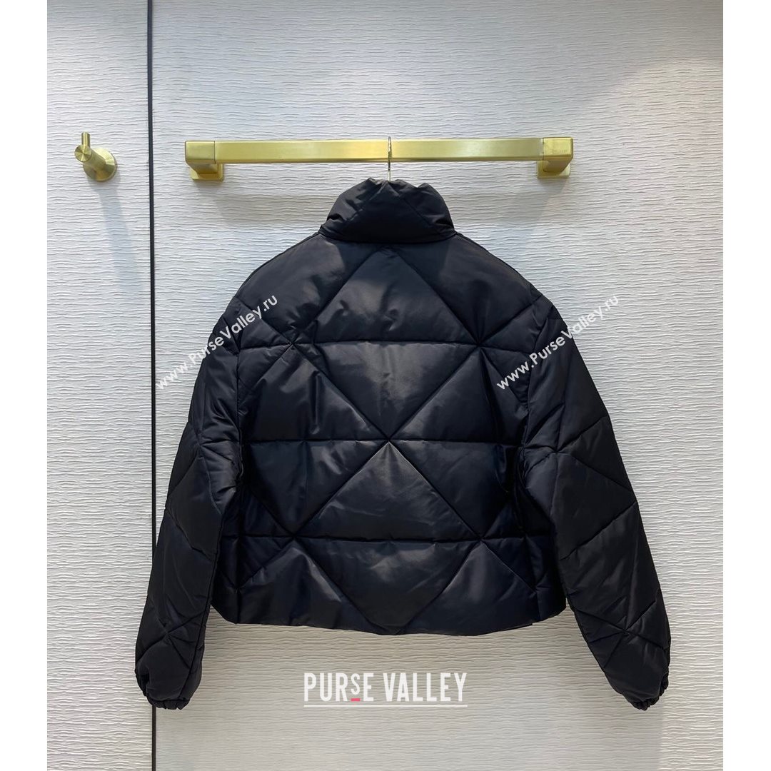 Prada Nylon Down Short Coat Black 2021 (Q-21082632)