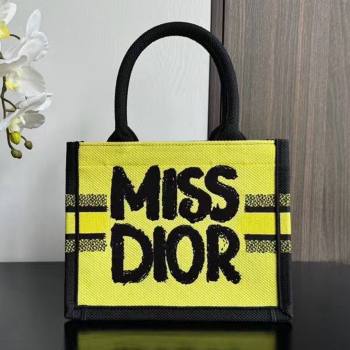 Dior Small Book Tote bag in Two-Tone Green and Blue Miss Dior Graffiti 1286 2024 (DMZ-24082317)