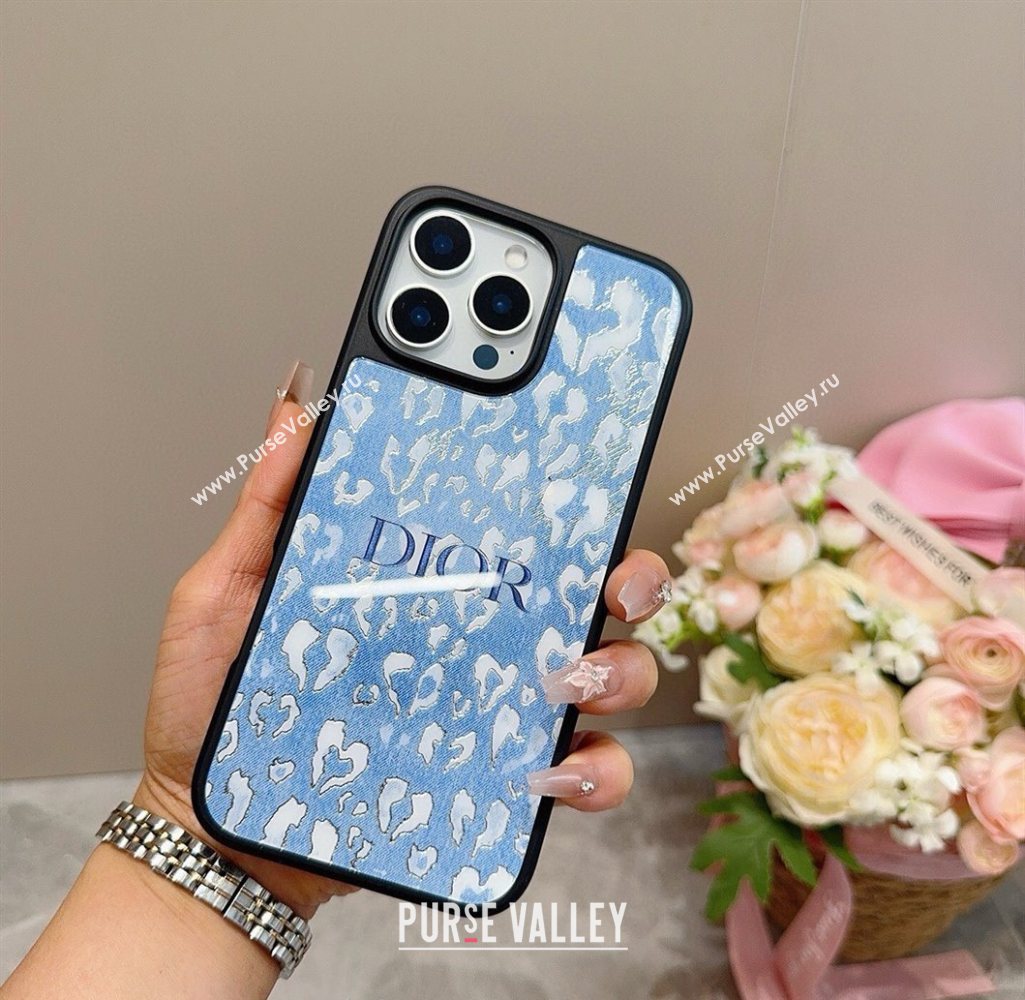Dior Denim Blue iPhone Holder 2 2025 0616 (SHI-250616020)