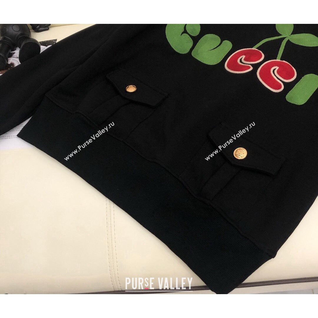 Gucci Embroidered Logo Sweatshirt White/Black 2021 (Q-21082633)