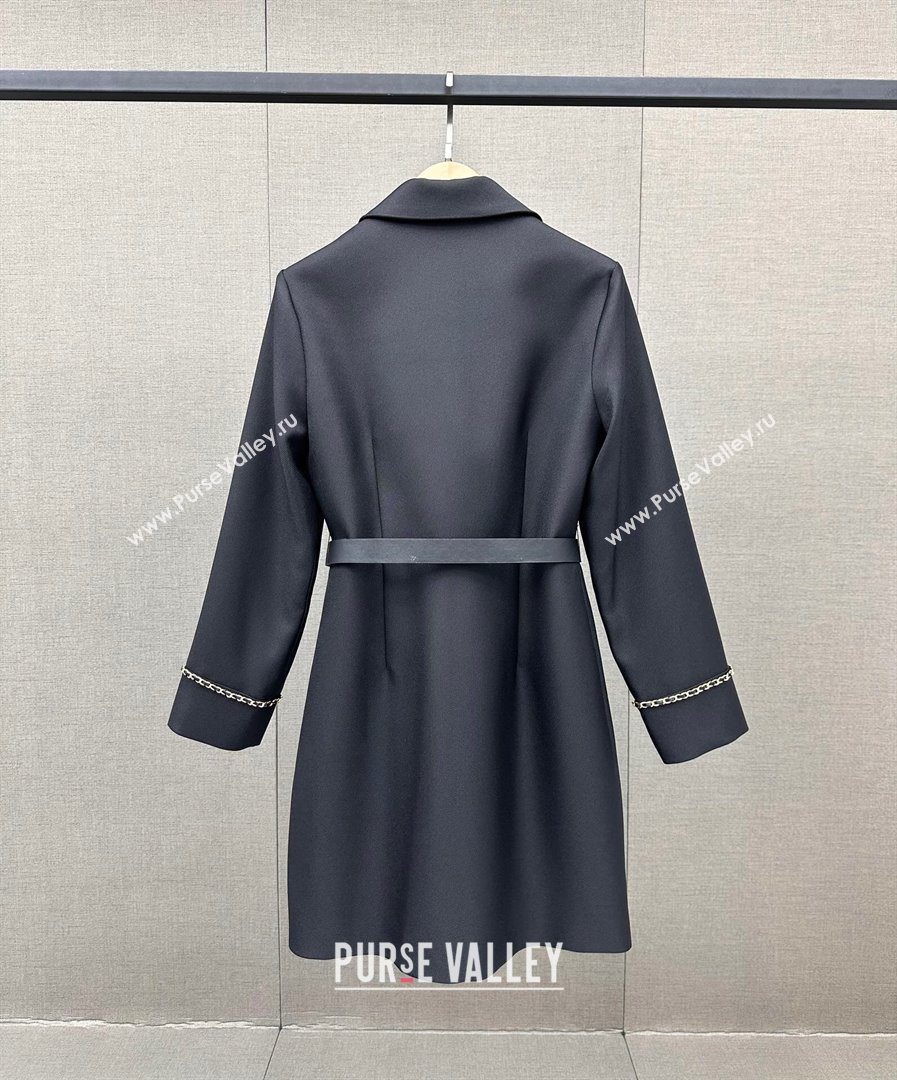 Chanel Jacket Dress with Belt CH110947 Black 2023 (Q-23110947)