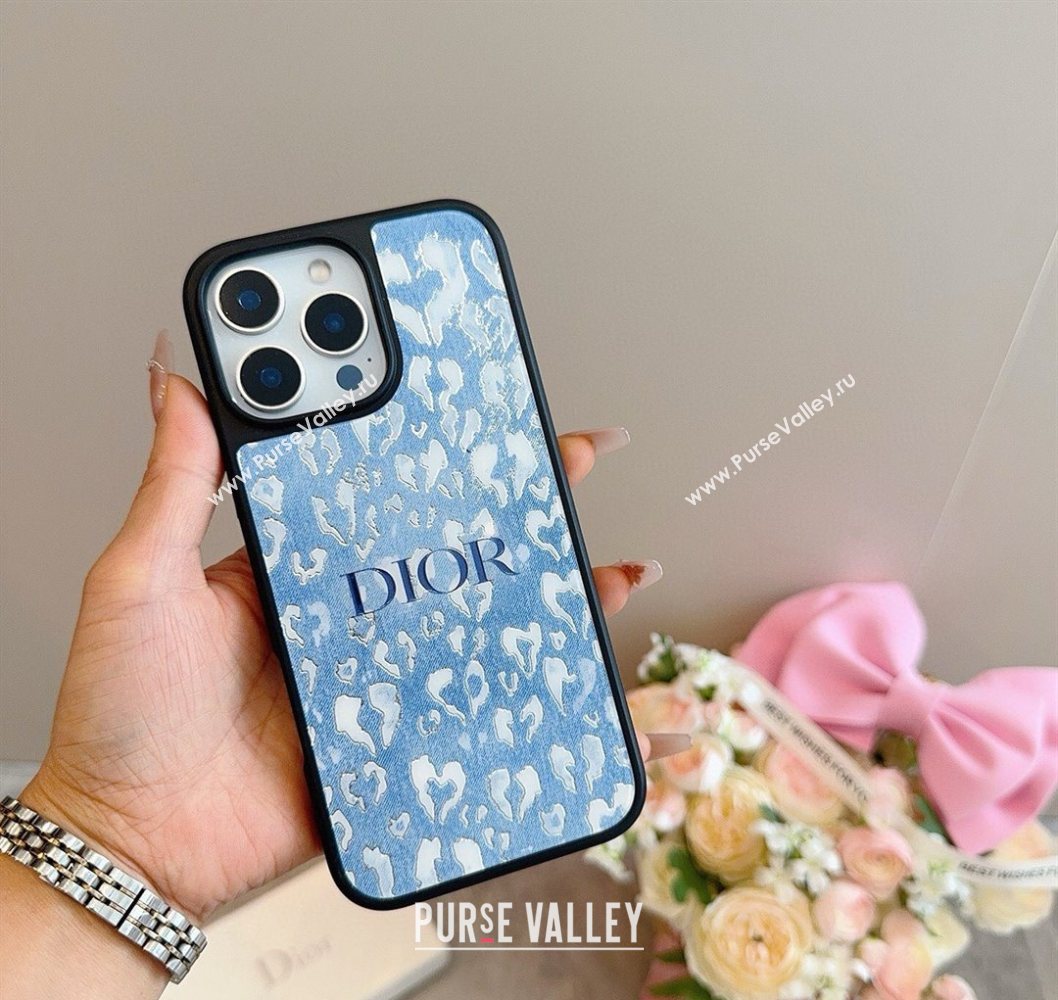 Dior Denim Blue iPhone Holder 2 2025 0616 (SHI-250616020)