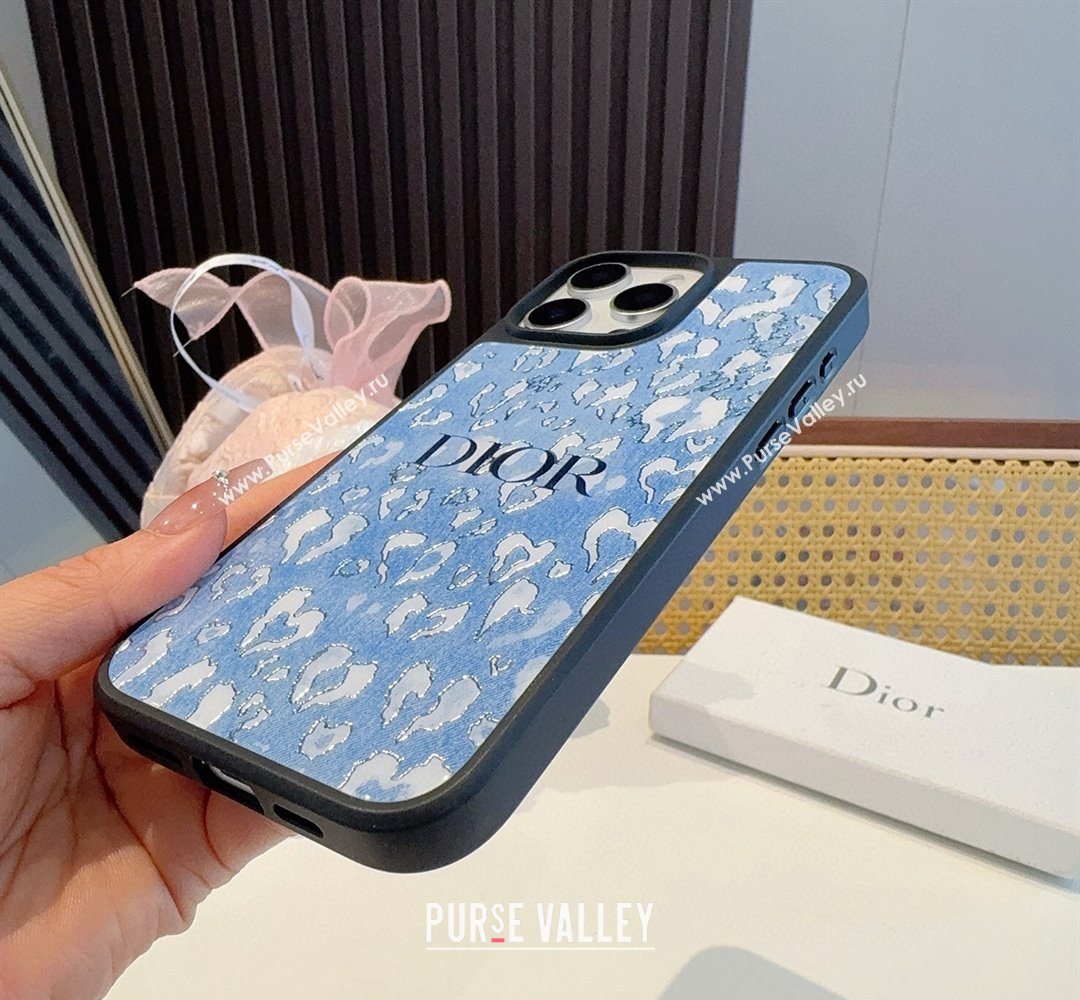 Dior Denim Blue iPhone Holder 2 2025 0616 (SHI-250616020)