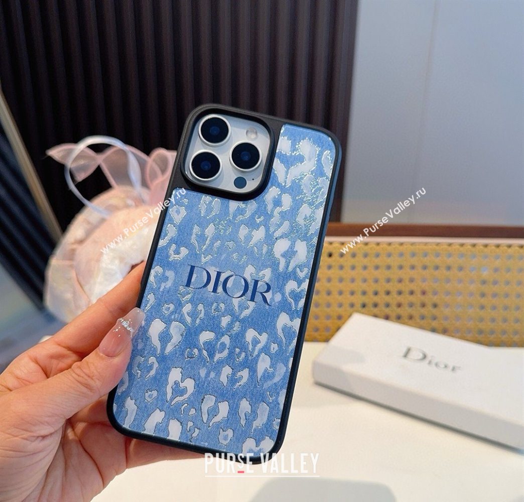 Dior Denim Blue iPhone Holder 2 2025 0616 (SHI-250616020)