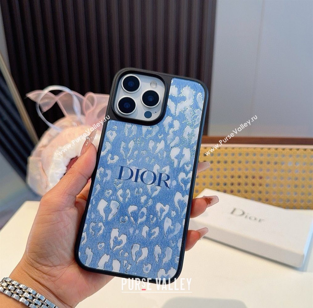 Dior Denim Blue iPhone Holder 2 2025 0616 (SHI-250616020)