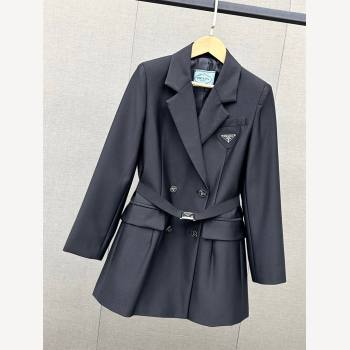 Prada Jacket with Belt P110948 Black 2023 (Q-23110948)