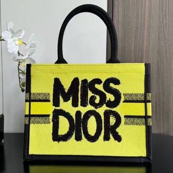 Dior Medium Book Tote bag in Two-Tone Green and Blue Miss Dior Graffiti 1286 2024 (DMZ-24082318)