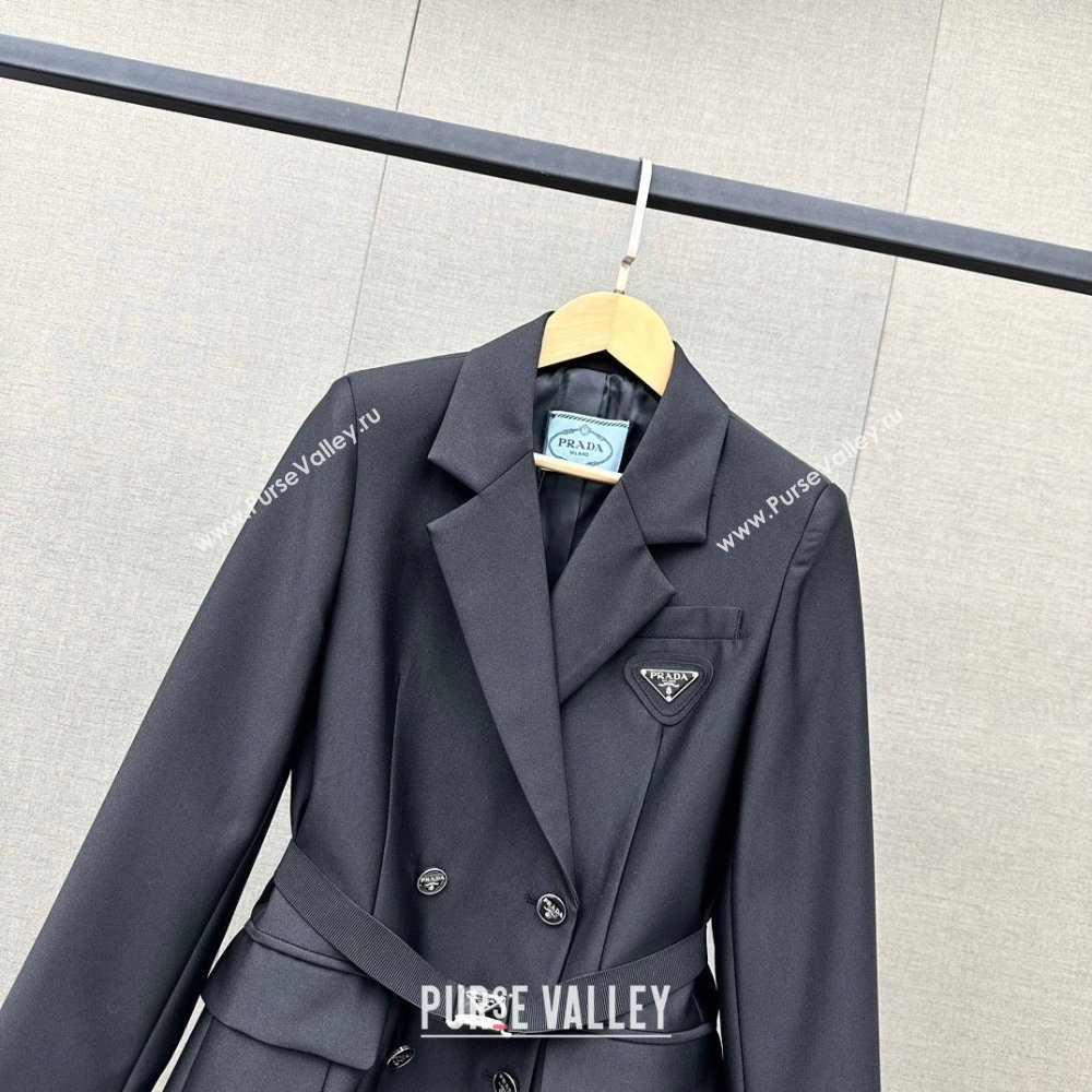 Prada Jacket with Belt P110948 Black 2023 (Q-23110948)