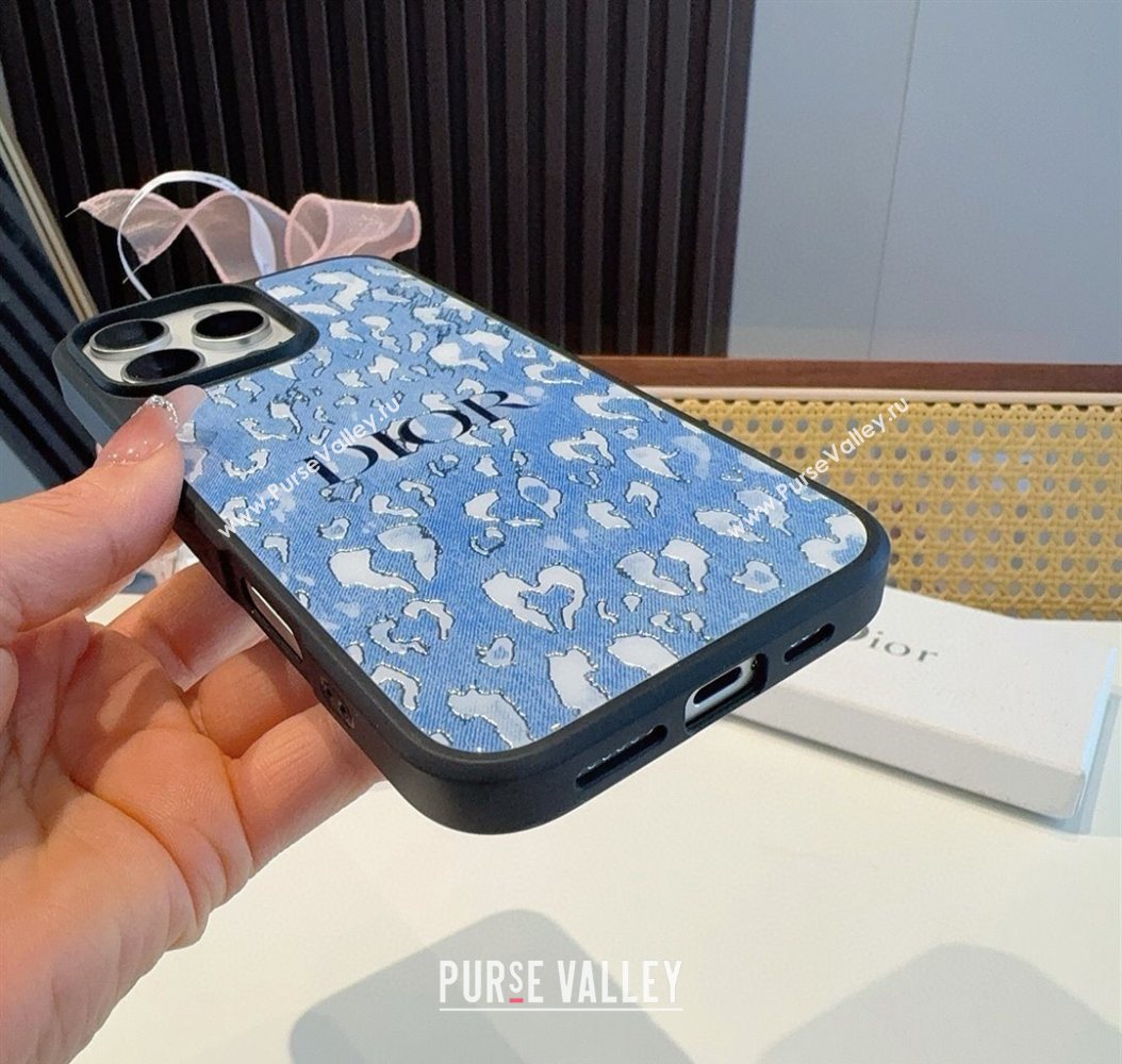 Dior Denim Blue iPhone Holder 2 2025 0616 (SHI-250616020)