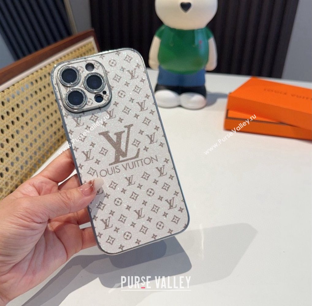 Louis Vuitton iPhone Holder White/Gold 2025 0616 (SHI-250616016)