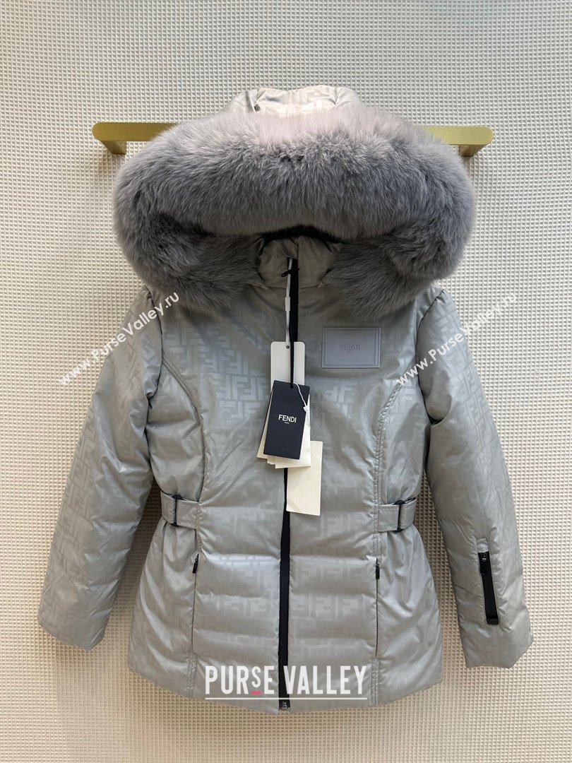 Fendi Reversible FF Down Jacket F110952 Grey 2023 (Q-23110952)