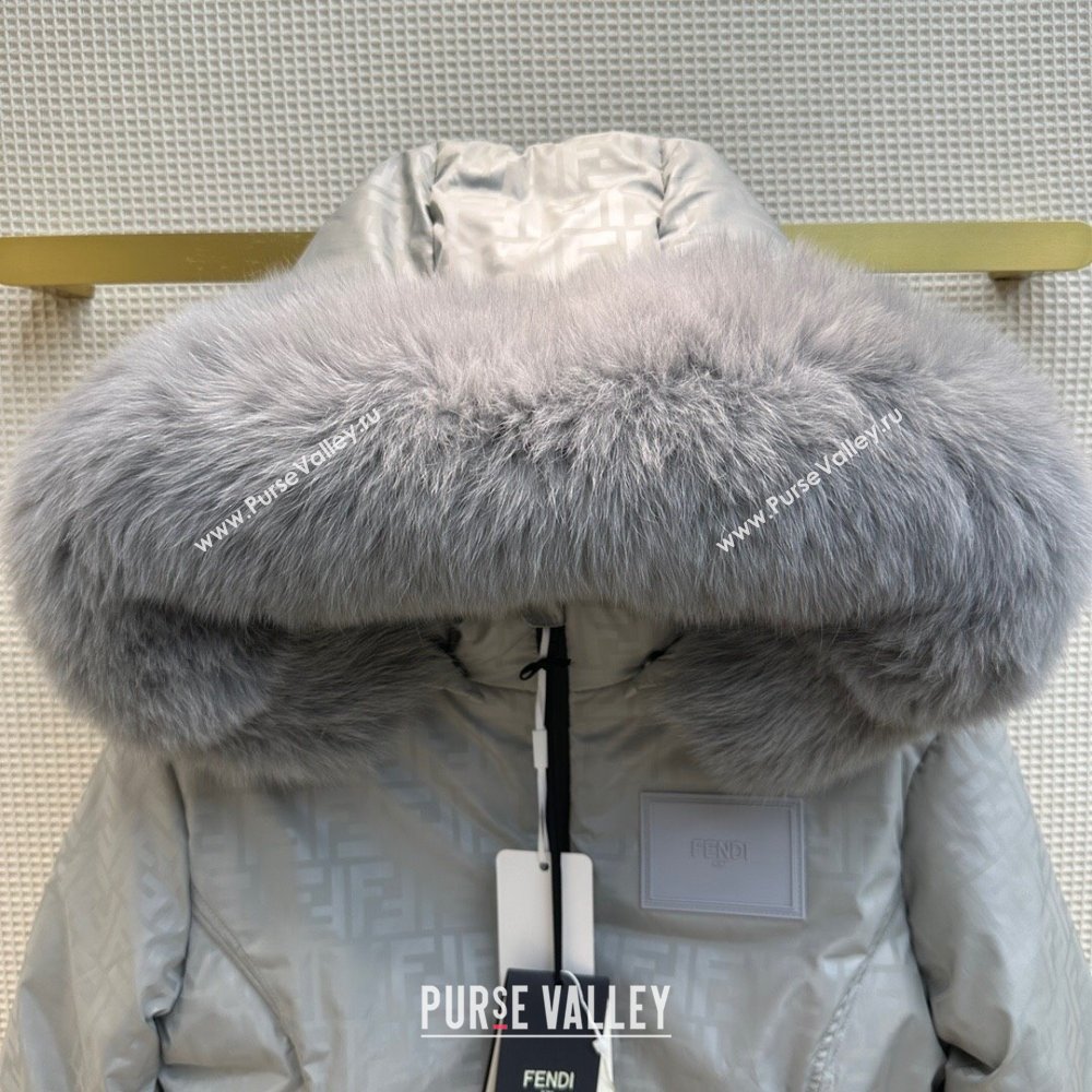 Fendi Reversible FF Down Jacket F110952 Grey 2023 (Q-23110952)