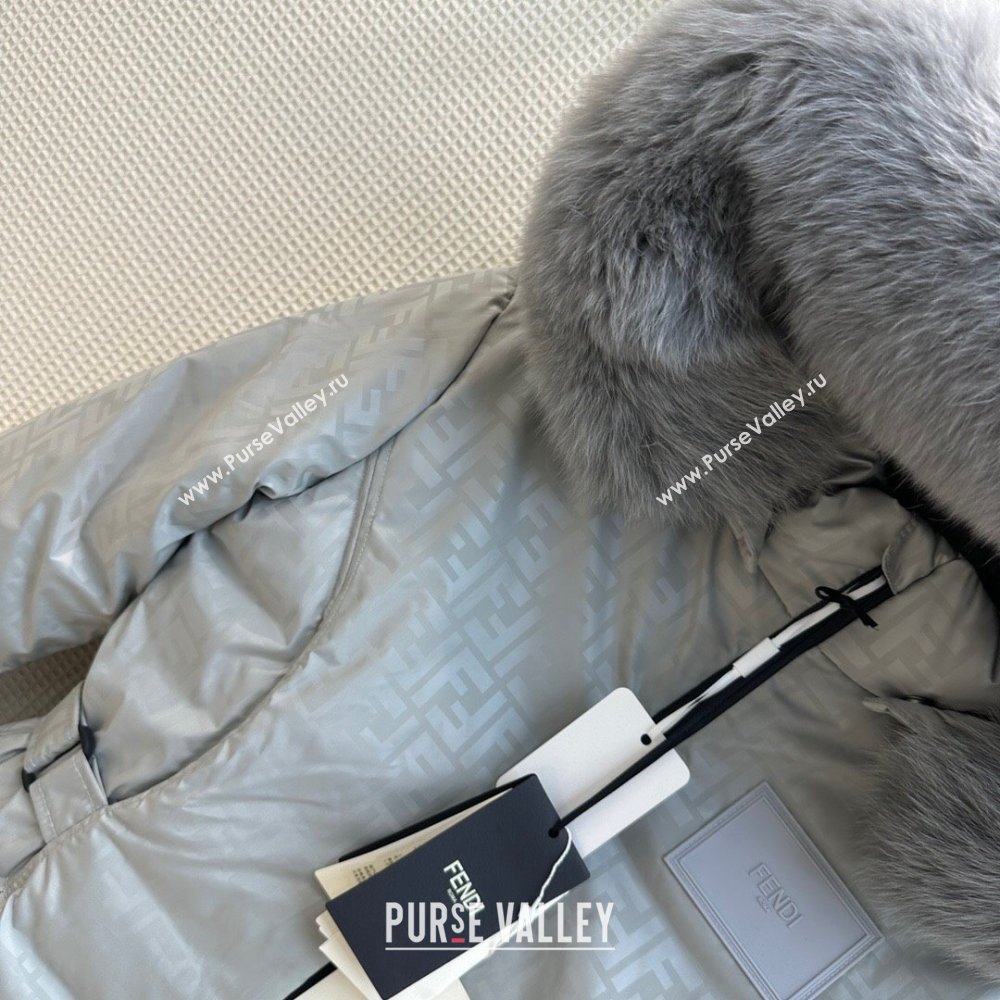 Fendi Reversible FF Down Jacket F110952 Grey 2023 (Q-23110952)