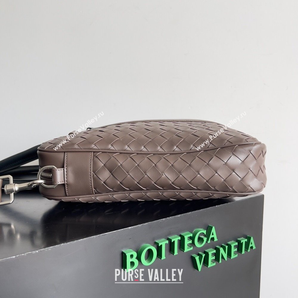 Bottega Veneta Slim Classic Briefcase Bag in Intrecciato Leather 690702 Grey/Brown 2024 (MS-24013037)