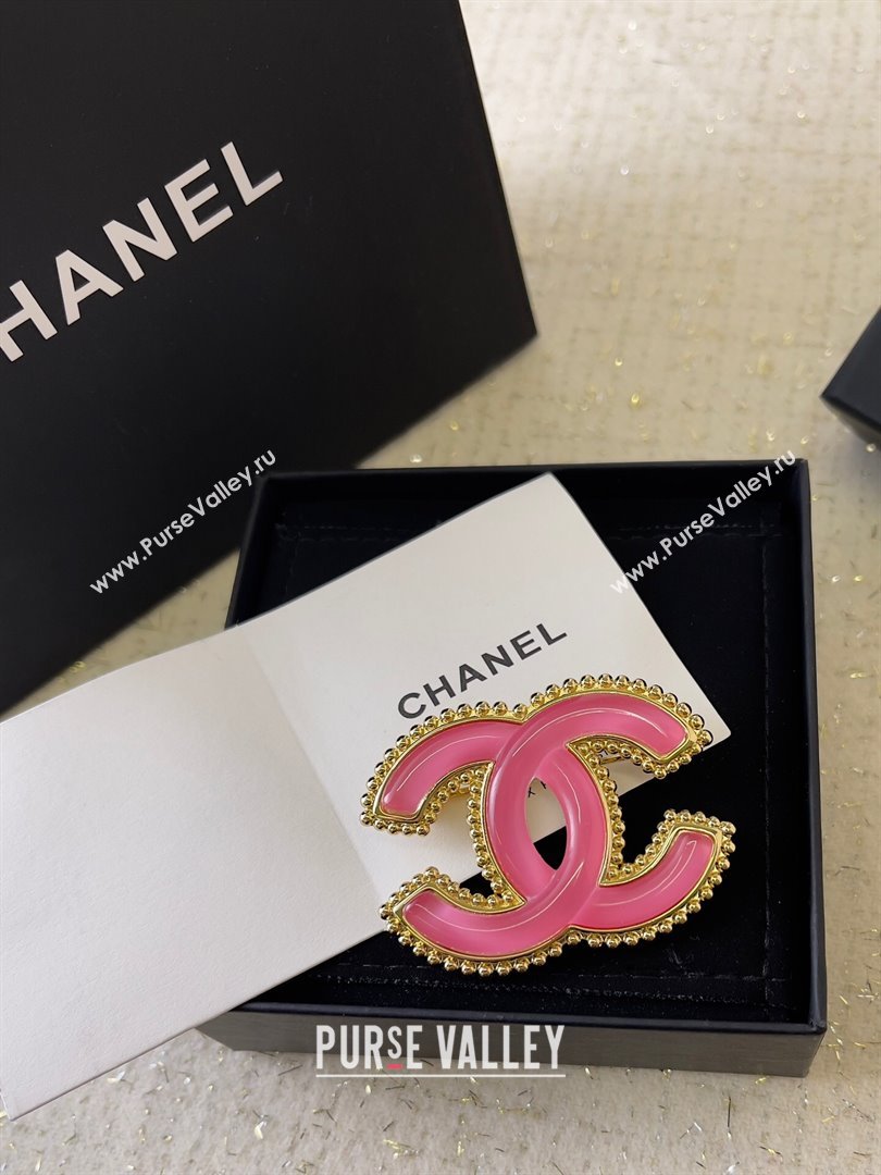 Chanel Brooch CH101060 Gold/Pink 2024 (YF-24101060)