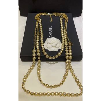 Chanel Pearls Long Necklace CH101063 Gold 2024 (YF-24101063)