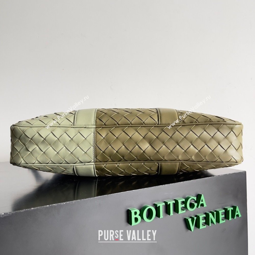 Bottega Veneta Slim Classic Briefcase Bag in Intrecciato Leather 690702 Green 2024 (MS-24013039)