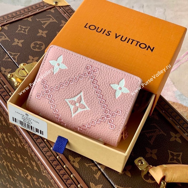 Louis Vuitton Cléa Wallet in Embroidered Quilted Leather M81212 Pink 2022 (KI-22031501)