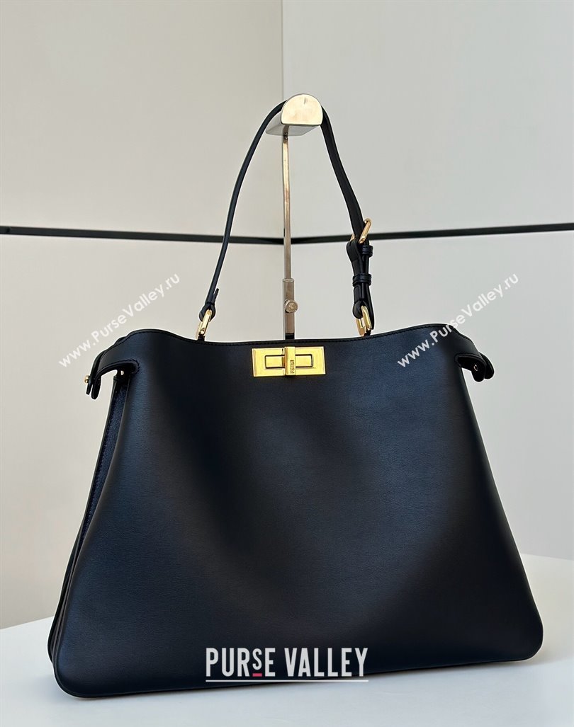 Fendi Peekaboo Soft Large Bag in Calfskin Leather Bag 80172L Black 2024 TOP (CL-241102001)