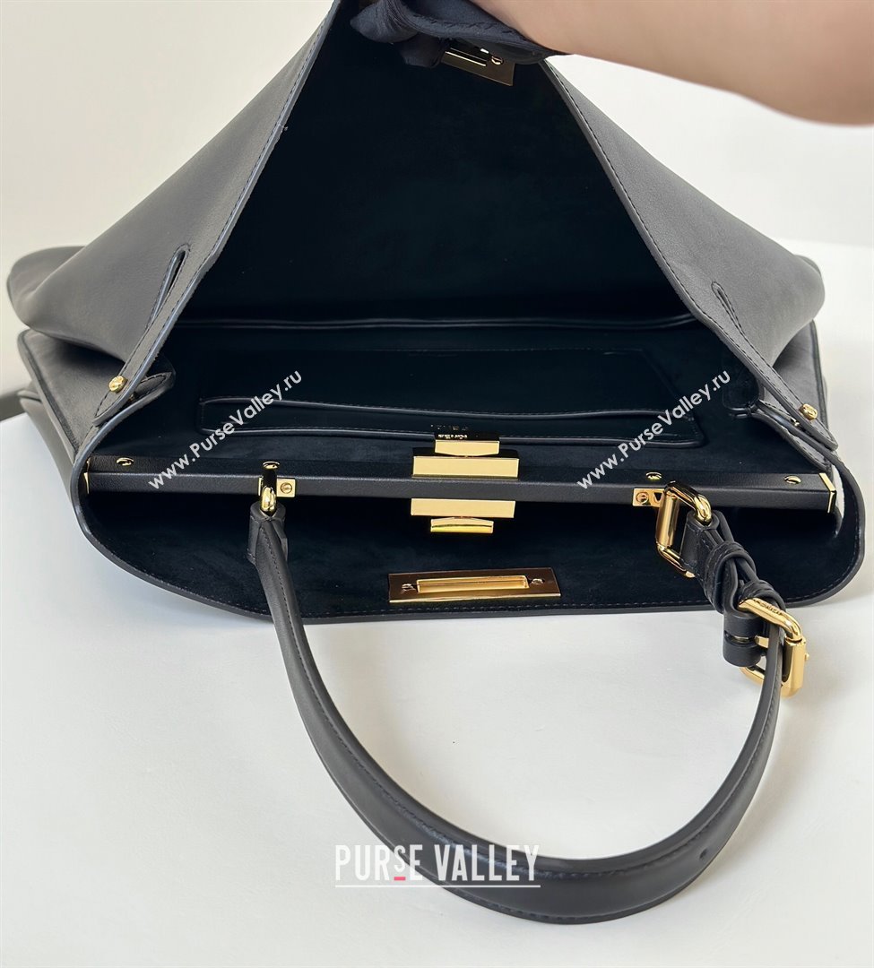 Fendi Peekaboo Soft Large Bag in Calfskin Leather Bag 80172L Black 2024 TOP (CL-241102001)