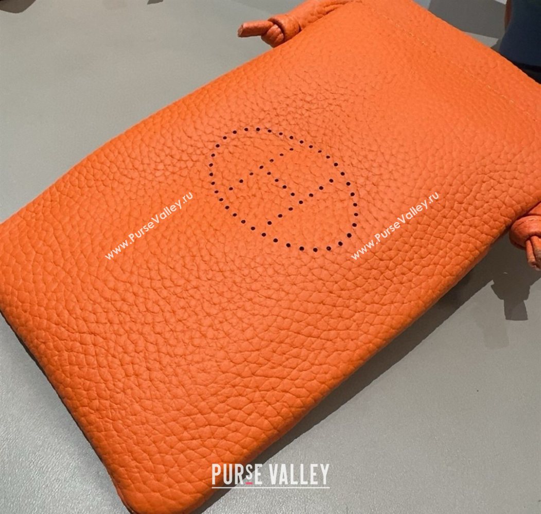 Hermes Grained Phone Mini Bag Orange 2025 0616 (SHI-250616023)