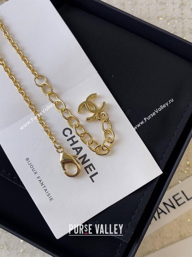 Chanel Short Necklace CH101062 Gold/Pink 2024 (YF-24101062)