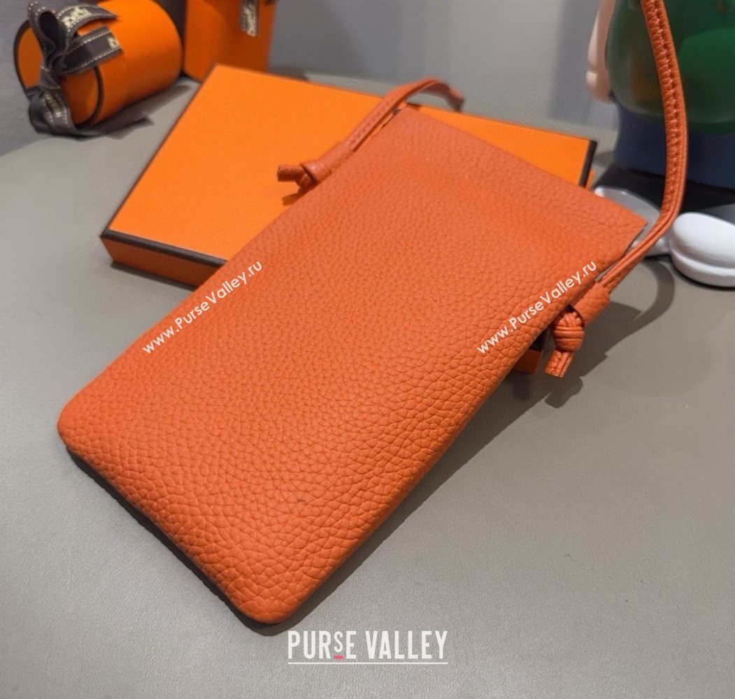 Hermes Grained Phone Mini Bag Orange 2025 0616 (SHI-250616023)
