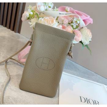 Hermes Grained Phone Mini Bag Grey 2025 0616 (SHI-250616024)
