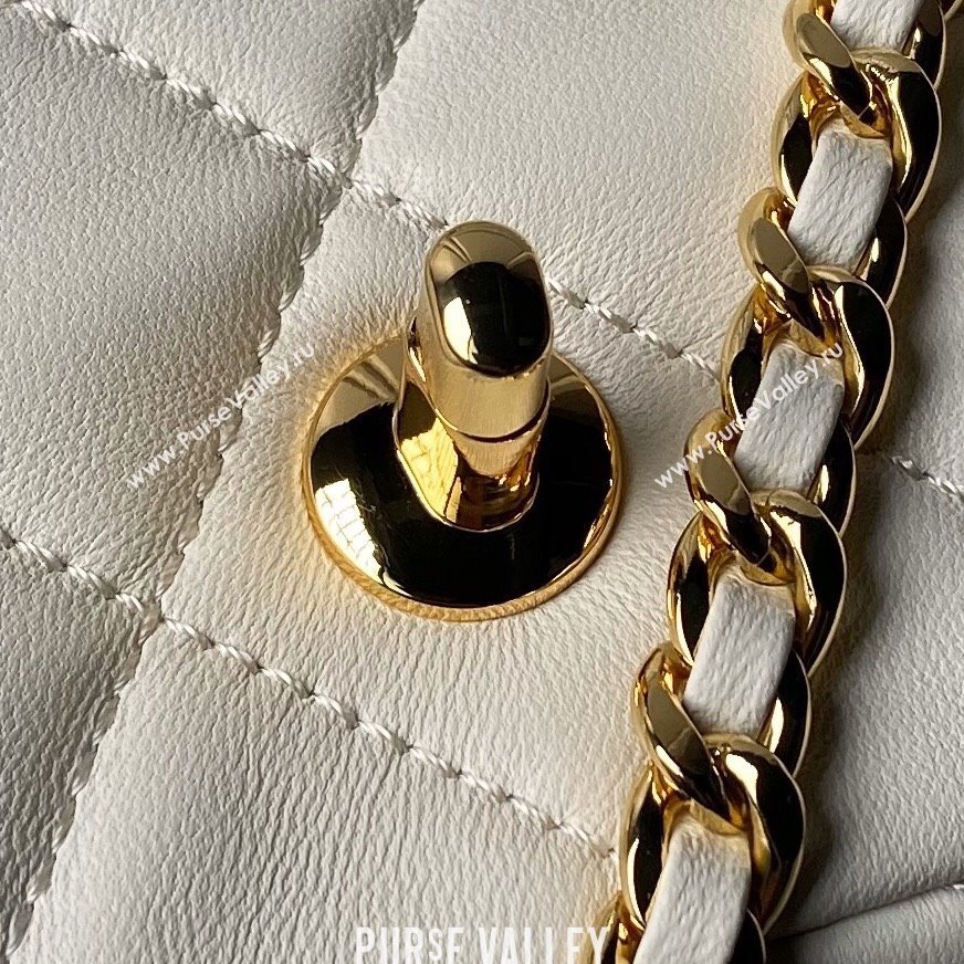 Chanel Mini Flap Bag with Top Handle AS4847 White 2024 (YEZI-24051302)