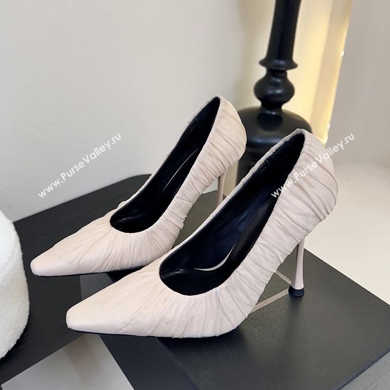 Saint Laurent Mesh Covered High Heel Pumps 11cm Light Nude 2025 (MD-250424024)