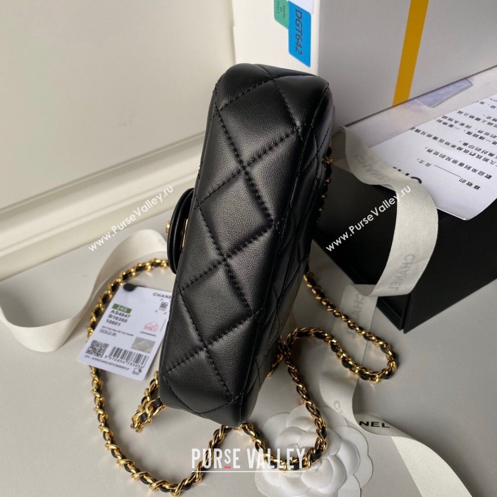 Chanel Mini Flap Bag with Top Handle AS4847 Black 2024 (YEZI-24051303)