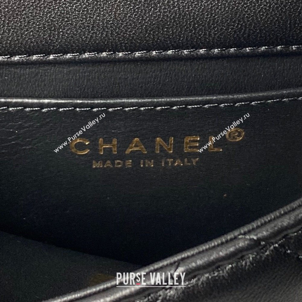 Chanel Mini Flap Bag with Top Handle AS4847 Black 2024 (YEZI-24051303)