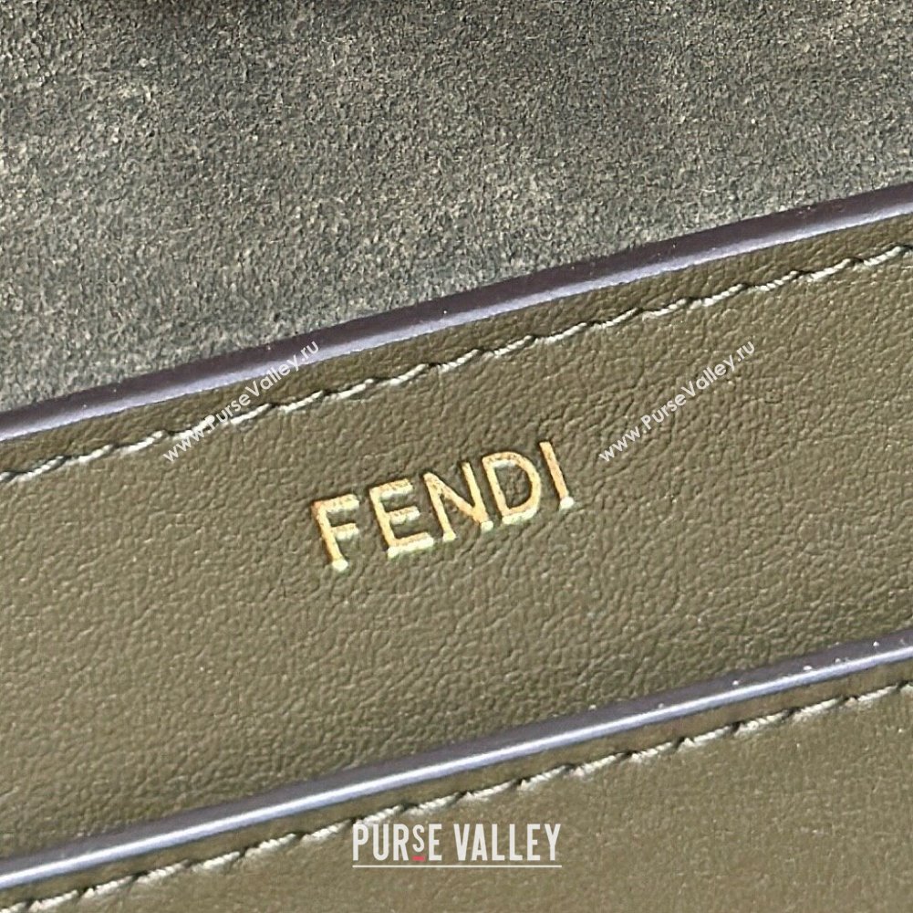 Fendi Peekaboo Soft Large Bag in Calfskin Leather Bag 80172L Green 2024 TOP (CL-241102004)